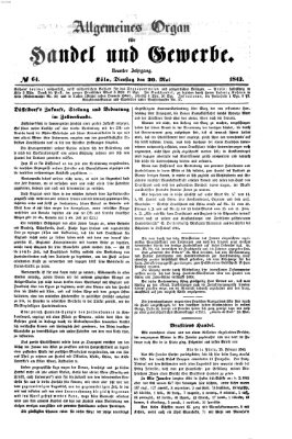 Allgemeines Organ für Handel und Gewerbe und damit verwandte Gegenstände Dienstag 30. Mai 1843