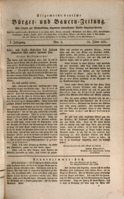 Allgemeine deutsche Bürger- und Bauern-Zeitung (Bauern-Zeitung aus Frauendorf) Samstag 22. Januar 1831