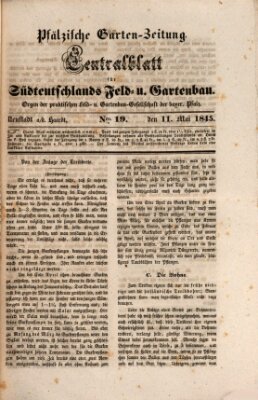 Pfälzische Garten-Zeitung Sonntag 11. Mai 1845