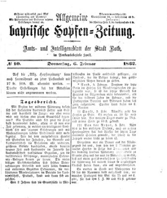 Allgemeine bayrische Hopfen-Zeitung (Allgemeine Hopfen-Zeitung) Donnerstag 6. Februar 1862