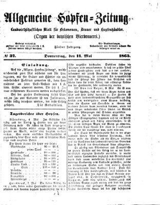 Allgemeine Hopfen-Zeitung Donnerstag 11. Mai 1865