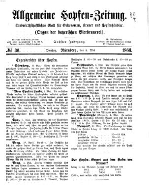 Allgemeine Hopfen-Zeitung Dienstag 8. Mai 1866