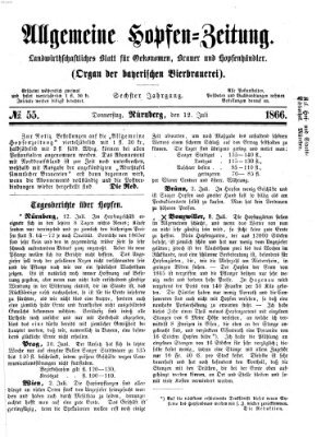 Allgemeine Hopfen-Zeitung Donnerstag 12. Juli 1866