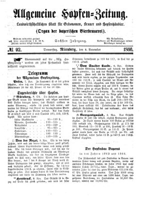 Allgemeine Hopfen-Zeitung Donnerstag 8. November 1866