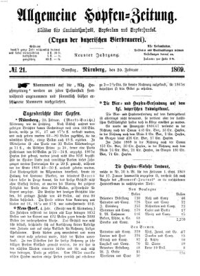 Allgemeine Hopfen-Zeitung Samstag 20. Februar 1869