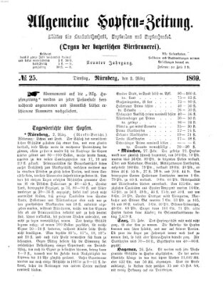 Allgemeine Hopfen-Zeitung Dienstag 2. März 1869