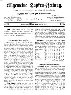 Allgemeine Hopfen-Zeitung Donnerstag 11. März 1869