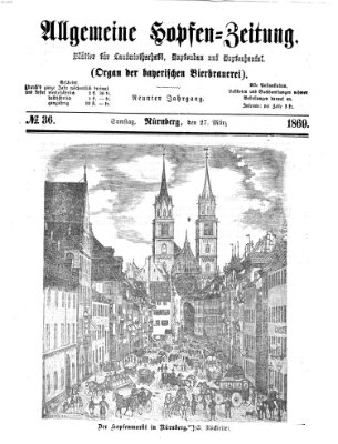 Allgemeine Hopfen-Zeitung Samstag 27. März 1869