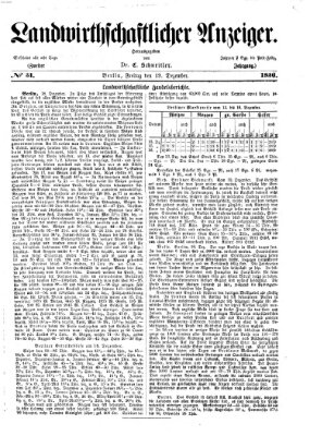 Landwirthschaftliche Zeitung für Nord- und Mittel-Deutschland Freitag 19. Dezember 1856