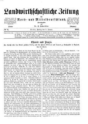 Landwirthschaftliche Zeitung für Nord- und Mittel-Deutschland Freitag 9. Januar 1857