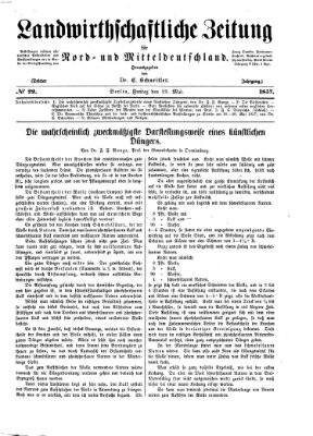 Landwirthschaftliche Zeitung für Nord- und Mittel-Deutschland Freitag 29. Mai 1857