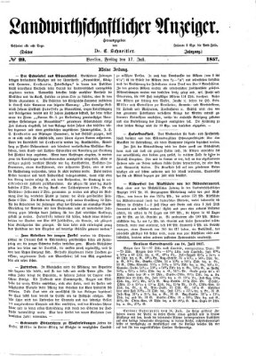 Landwirthschaftliche Zeitung für Nord- und Mittel-Deutschland Freitag 17. Juli 1857
