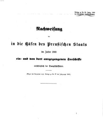 Preußisches Handels-Archiv Freitag 17. September 1869