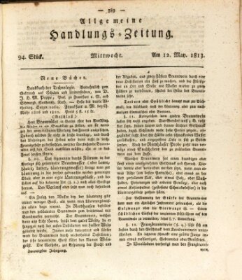Allgemeine Handlungs-Zeitung Mittwoch 12. Mai 1813