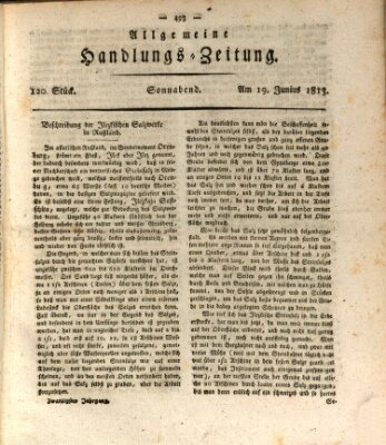 Allgemeine Handlungs-Zeitung Samstag 19. Juni 1813
