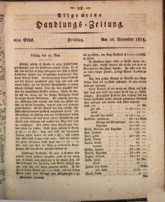 Allgemeine Handlungs-Zeitung Freitag 26. November 1813