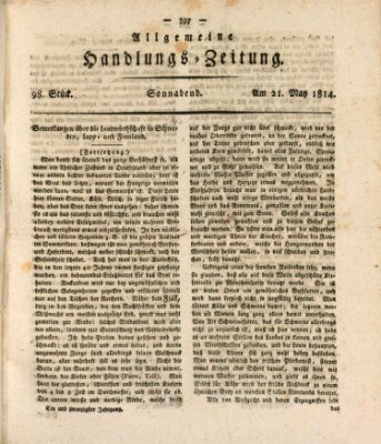 Allgemeine Handlungs-Zeitung Samstag 21. Mai 1814