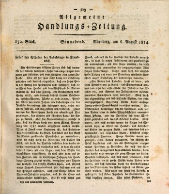 Allgemeine Handlungs-Zeitung Samstag 6. August 1814