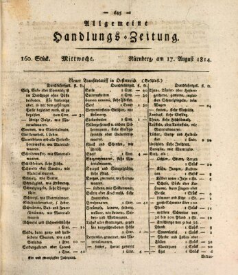 Allgemeine Handlungs-Zeitung Mittwoch 17. August 1814