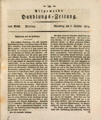 Allgemeine Handlungs-Zeitung Freitag 7. Oktober 1814