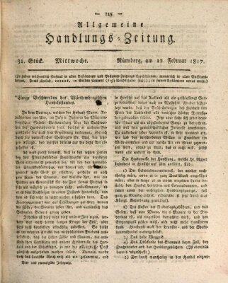 Allgemeine Handlungs-Zeitung Mittwoch 12. Februar 1817