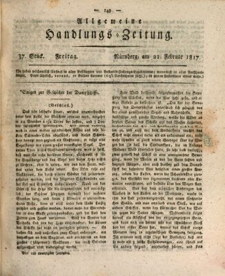 Allgemeine Handlungs-Zeitung Freitag 21. Februar 1817