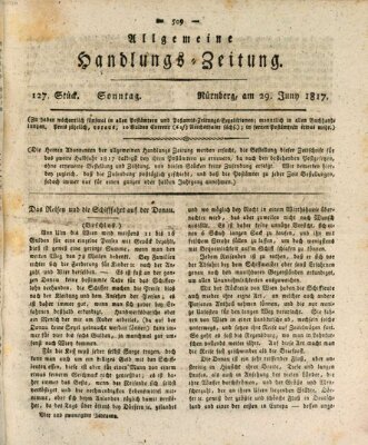Allgemeine Handlungs-Zeitung Sonntag 29. Juni 1817