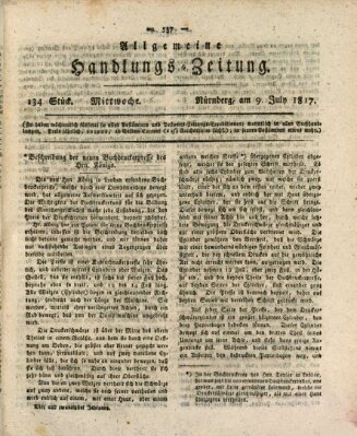 Allgemeine Handlungs-Zeitung Mittwoch 9. Juli 1817