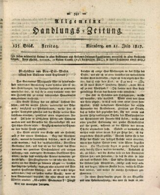 Allgemeine Handlungs-Zeitung Freitag 11. Juli 1817