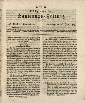 Allgemeine Handlungs-Zeitung Samstag 26. Juli 1817