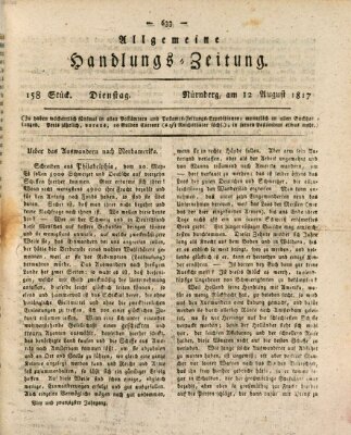 Allgemeine Handlungs-Zeitung Dienstag 12. August 1817