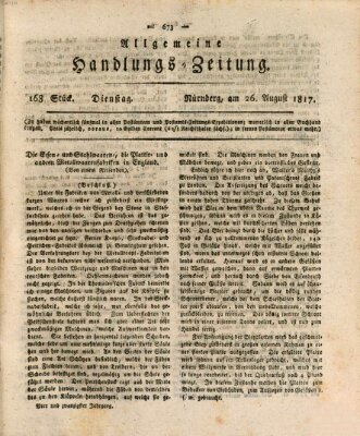Allgemeine Handlungs-Zeitung Dienstag 26. August 1817