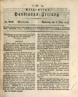 Allgemeine Handlungs-Zeitung Mittwoch 6. Mai 1818