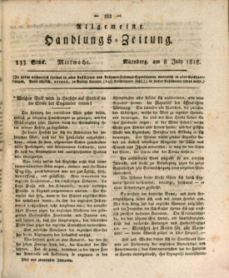 Allgemeine Handlungs-Zeitung Mittwoch 8. Juli 1818