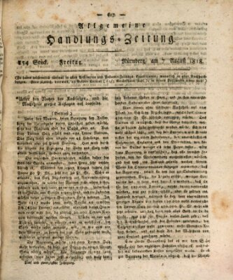 Allgemeine Handlungs-Zeitung Freitag 7. August 1818