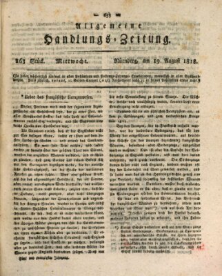 Allgemeine Handlungs-Zeitung Mittwoch 19. August 1818