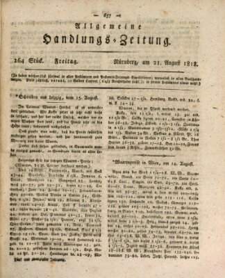 Allgemeine Handlungs-Zeitung Freitag 21. August 1818