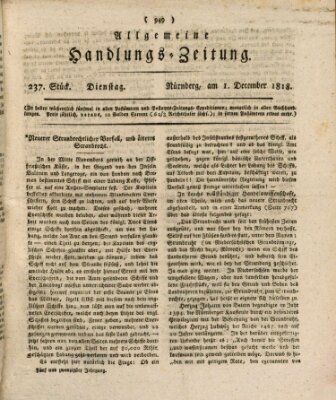 Allgemeine Handlungs-Zeitung Dienstag 1. Dezember 1818