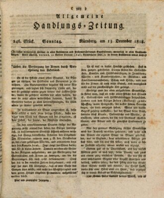 Allgemeine Handlungs-Zeitung Sonntag 13. Dezember 1818