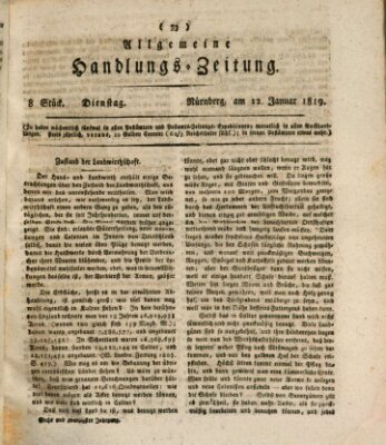 Allgemeine Handlungs-Zeitung Dienstag 12. Januar 1819