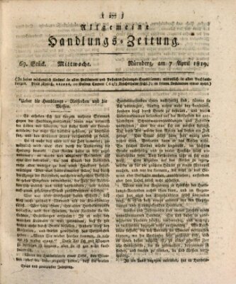 Allgemeine Handlungs-Zeitung Mittwoch 7. April 1819