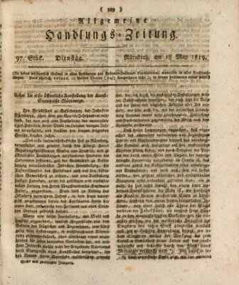 Allgemeine Handlungs-Zeitung Dienstag 18. Mai 1819