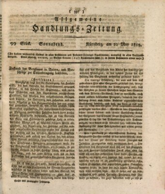Allgemeine Handlungs-Zeitung Samstag 22. Mai 1819