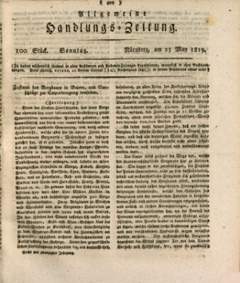Allgemeine Handlungs-Zeitung Sonntag 23. Mai 1819