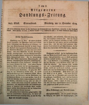 Allgemeine Handlungs-Zeitung Samstag 11. Dezember 1819