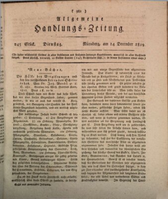 Allgemeine Handlungs-Zeitung Dienstag 14. Dezember 1819