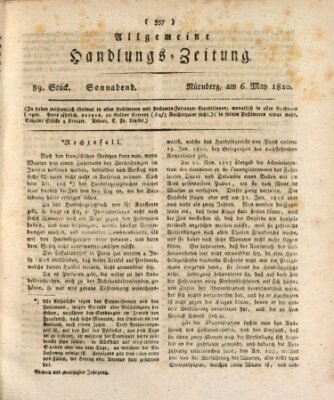 Allgemeine Handlungs-Zeitung Samstag 6. Mai 1820