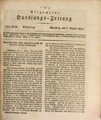 Allgemeine Handlungs-Zeitung Sonntag 6. August 1820