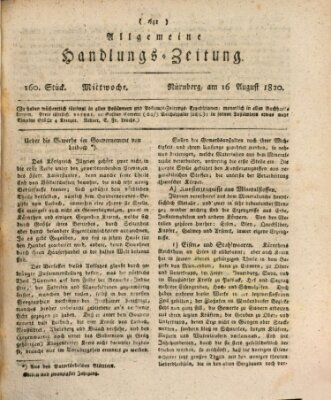 Allgemeine Handlungs-Zeitung Mittwoch 16. August 1820