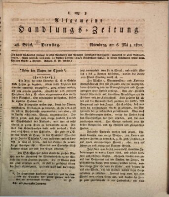 Allgemeine Handlungs-Zeitung Dienstag 6. März 1821